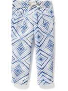 Old Navy Patterned Knit Pants - Blue Geometric