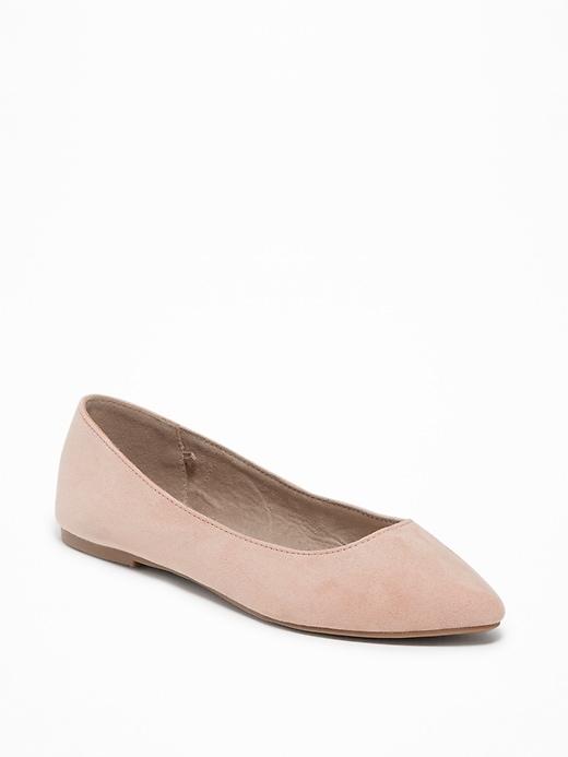 Old Navy Womens Sueded Pointy Ballet Flats For Women Blush Size 10