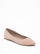 Old Navy Womens Sueded Pointy Ballet Flats For Women Blush Size 10