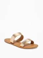 Old Navy Double Strap Sandals For Women - Metallic Gold