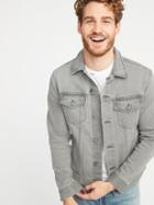 Gray Built-in Flex Denim Jacket For Men