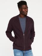 Old Navy Wool Blend Full Zip Sweater For Men - Raisin Arizona