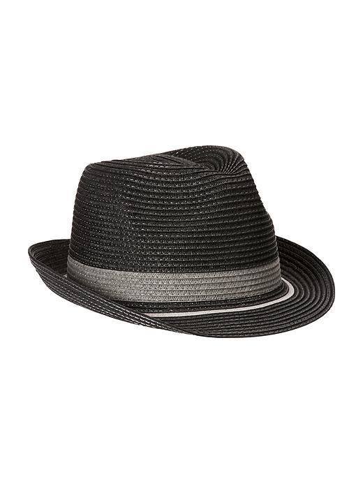 Old Navy Trilby Straw Hat For Men - Black