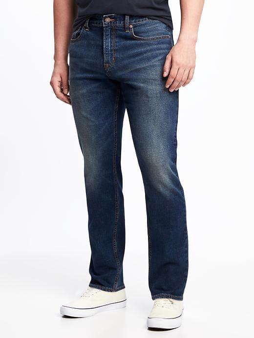 Old Navy Mens Athletic Built-in Flex Jeans For Men Medium Wash Size 40w