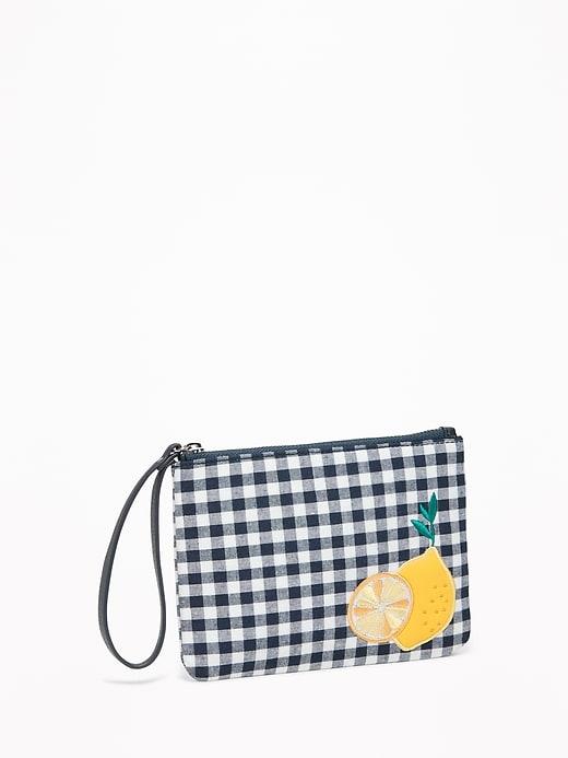 Old Navy Womens Graphic Canvas Wristlet For Women Lemons Size One Size