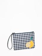 Old Navy Womens Graphic Canvas Wristlet For Women Lemons Size One Size
