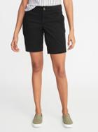 Mid-rise Twill Everyday Bermuda Shorts For Women - 9-inch Inseam