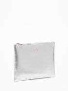 Old Navy Metallic Cosmetic Clutch - Silver