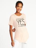 Old Navy Womens Relaxed Graphic Crew-neck Tee For Women Always Say Yes To Dancing Size Xl