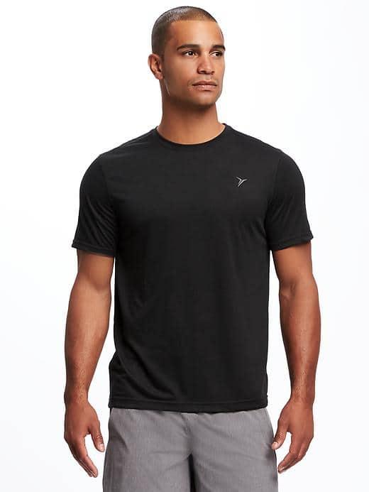 Old Navy Go Dry Regular Fit Tee For Men - Black