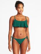 Old Navy Womens Ruffle-trim Swim Top For Women Spruce Mountain Size Xxl