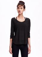 Old Navy Active Long Sleeve Top For Women - Black