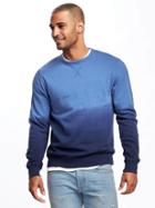 Old Navy Classic Dip Dye Fleece Sweatshirt For Men - Anchor Bay Blue