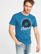 Old Navy Mens Graphic Crew-neck Tee For Men What Goes Around Records Size Xxl