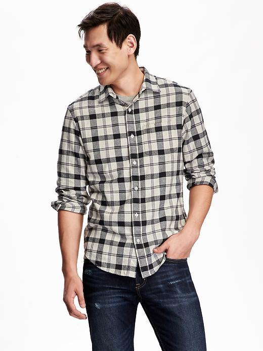 Old Navy Mens Slim Fit Plaid Flannel Shirt Size Xxl Big - Iron Will