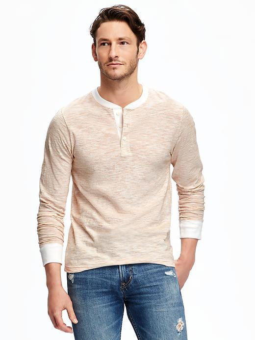 Old Navy Henley Tee For Men - Cream