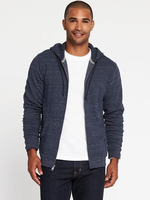 Old Navy Full Zip Fleece Hoodie For Men - Blue