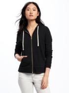 Old Navy Womens Zip-front Hoodie For Women Black Size L