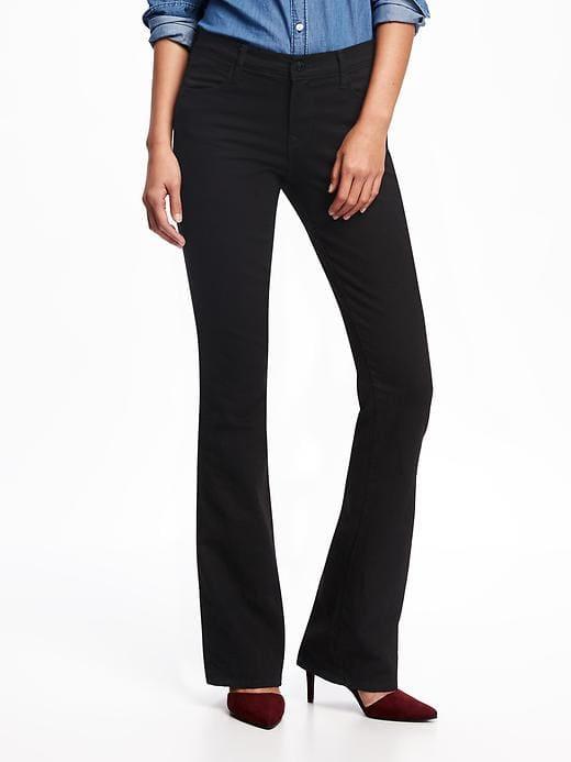 Old Navy Womens Mid-rise Micro-flare Jeans For Women Blackjack Size 4