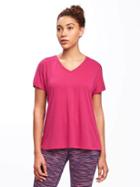 Old Navy Go Dry Cool Mesh Back Tee For Women - Party Started Pink