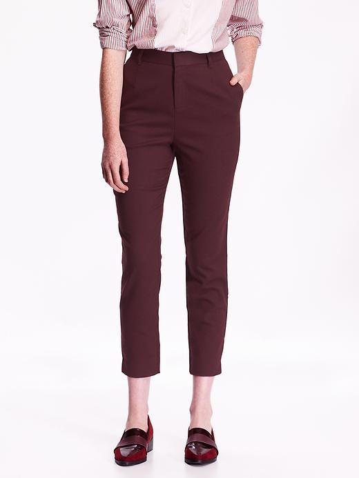 Old Navy Womens High Rise Twill Pants Size 0 Regular - Rich Rec