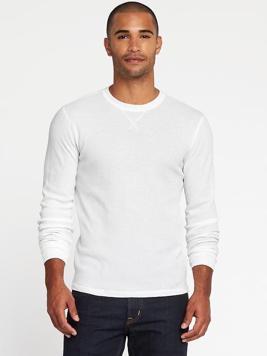 Old Navy Soft Washed Built In Flex Thermal Tee For Men - Bright White