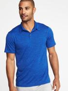 Old Navy Mens Go-dry Performance Polo For Men Prize Winner Blue Size L