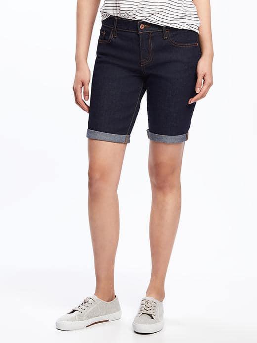 Old Navy Skinny Denim Bermudas For Women 9 9 - Rinse