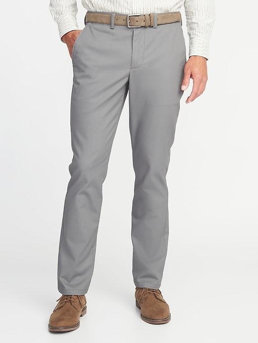Old Navy Mens Straight Ultimate Built-in Flex Non-iron Pants For Men Gray Stone Size 30w