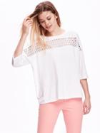 Old Navy Short Sleeve Cut Out Tee - White