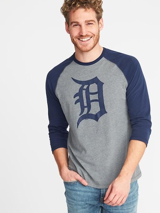 Old Navy Mens Mlb Team Raglan-sleeve Tee For Men Detroit Tigers Size L