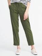 Old Navy Womens Mid-rise Soft Utility Cropped Pants For Women Moss Landing Size M