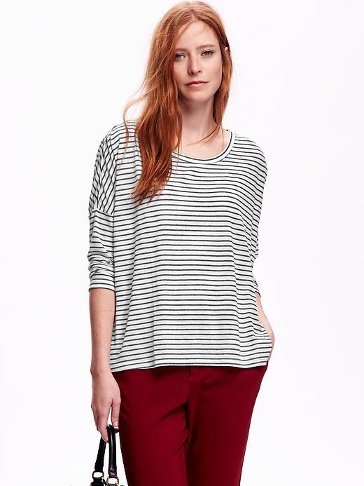 Old Navy Oversized Jersey Tee - Black/white Stripe