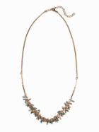 Old Navy Fringed Bead Chain Necklace For Women - Teal Away