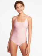 Old Navy Womens Textured-stripe Swimsuit For Women Heirloom Roses Size Xl