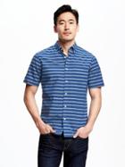 Old Navy Classic Slim Fit Dobby Shirt For Men - First Place