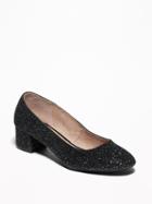 Old Navy Womens Glitter Block Heels For Women Black Glitter Size 6