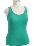 Old Navy Womens Plus Perfect Rib Knit Tanks Size 4x Plus - Tiki Teal