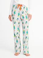 Old Navy Womens Printed Flannel Sleep Pants For Women Cactus Size M