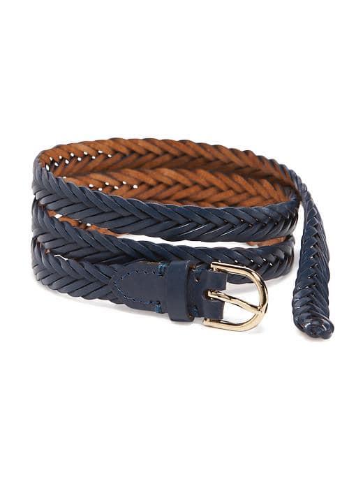 Old Navy Braided Skinny Belt For Women - Blue