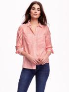 Old Navy Oversized Pocket Shirt - Mango Magic