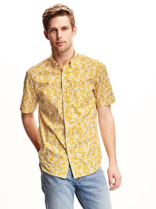 Old Navy Slim Fit Printed Shirt For Men - Free Bee