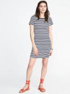 Old Navy Womens Slub-knit Tee Dress For Women Navy Stripe Size S