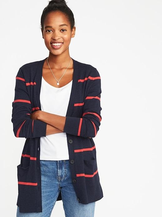 Old Navy Womens Boyfriend V-neck Cardi For Women Blue Marl Size S