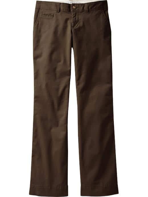 Old Navy Womens Women';s Perfect Boot-cut Khakis Coffee Grounds Size 12