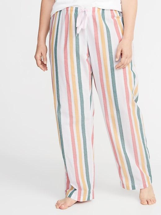 Striped Plus-size Sleep Pants