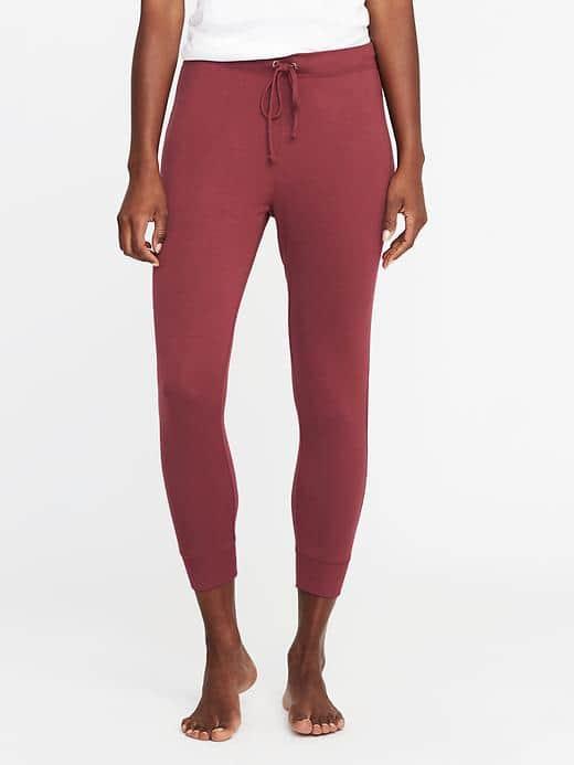 Old Navy Slim Sleep Joggers For Women - Dark Red