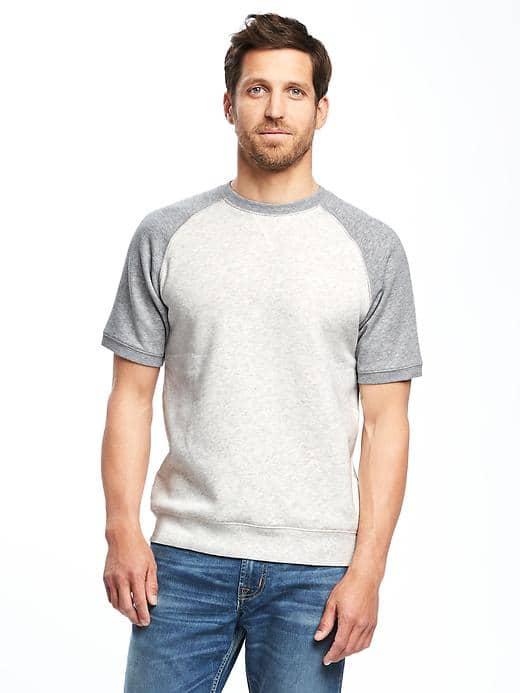 Old Navy Fleece Crew Neck Sweatshirt For Men - Gray Combo