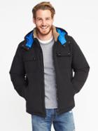 Old Navy Mens Hooded Down-feather Fill Jacket For Men Black Size Xs