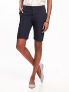 Relaxed Mid-rise Canvas Bermudas For Women - 10.5 Inch Inseam